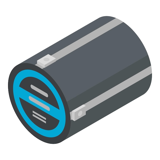 Icono de saco de dormir empacado Isométrico de icono de vector de saco de dormir empacado para diseño web aislado sobre fondo blanco
