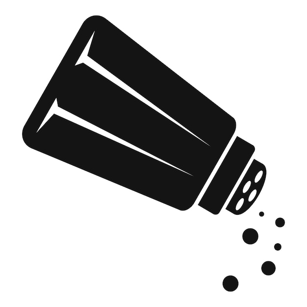 Icono de sal de cocina Ilustración simple del icono de vector de sal de cocina para diseño web aislado sobre fondo blanco