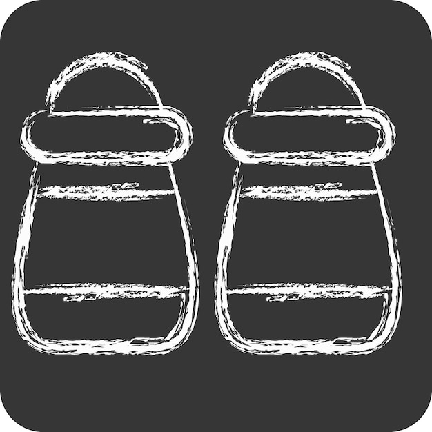 Icono Sal y Pimienta relacionados con hierbas y especias símbolo tiza Diseño sencillo de estilo