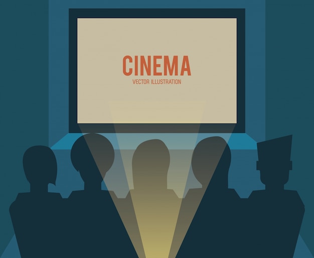 Vector icono de sala de cine de película de película