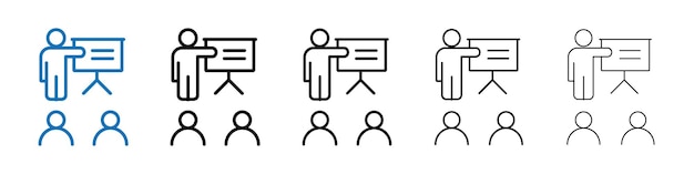 Icono de la sala de clases Logotipo vectorial de esquema para la aplicación web