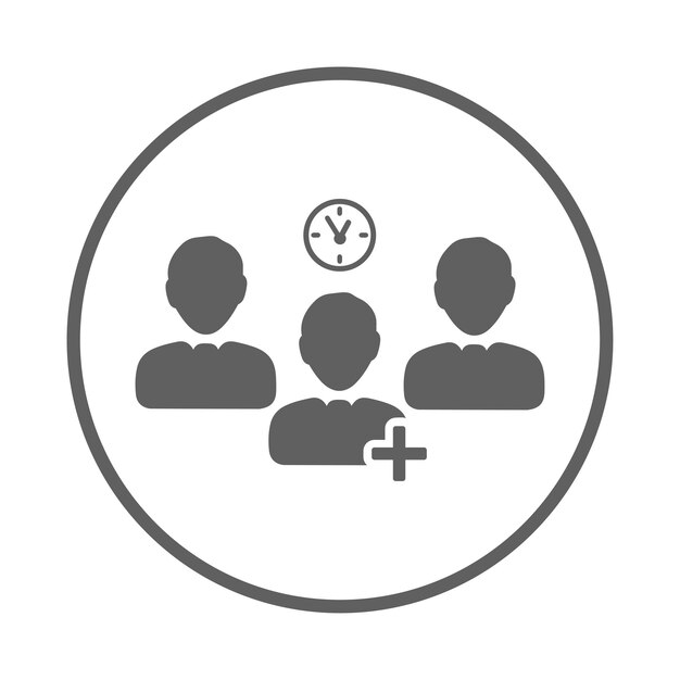 El icono de la sala de espera del hospital Ilustración vectorial gris