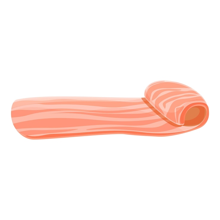 Vector icono salado de tocino caricatura de icono de vector salado de tocino para diseño web aislado sobre fondo blanco