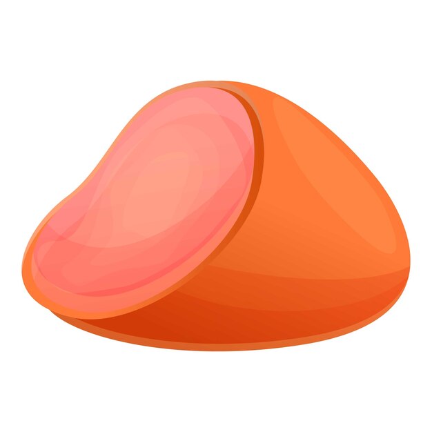 Icono de salchicha de carne Caricatura de icono vectorial de salchichas de carne para diseño web aislado en fondo blanco