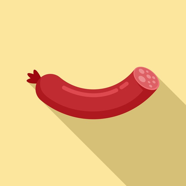 Icono de salchicha de carne Ilustración plana del icono de vector de salchicha de carne para diseño web