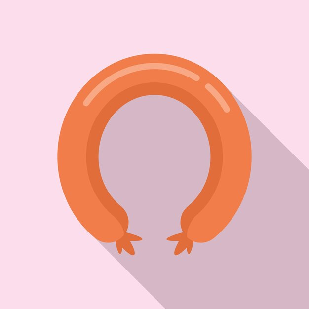 Icono de salchicha de carnicero Ilustración plana del icono de vector de salchicha de carnicero para diseño web