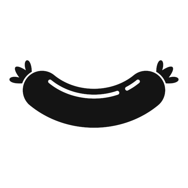 Icono de salchicha de leche Ilustración simple del icono de vector de salchicha de leche para diseño web aislado sobre fondo blanco