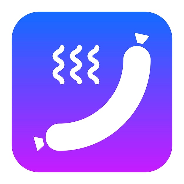 El icono de las salchichas calientes