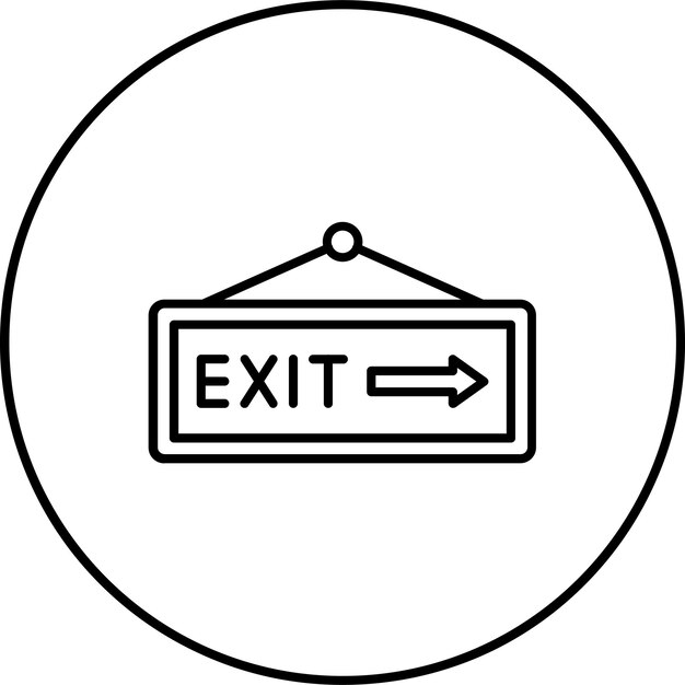 Icono de salida de emergencia