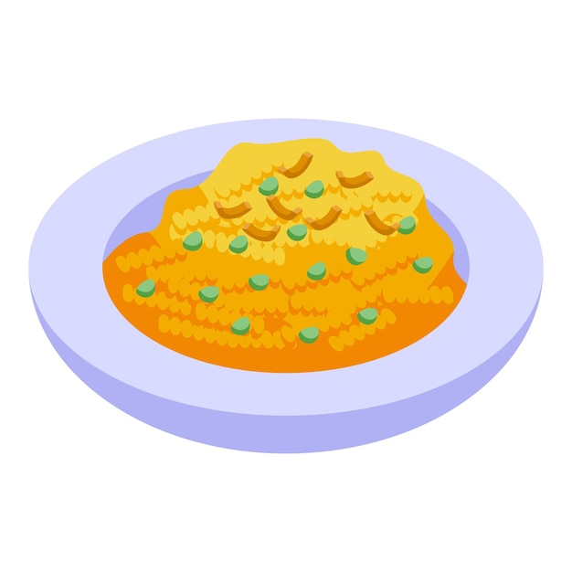 Icono de salsa de pesto de maíz vector isométrico Vaso culinario de cocina