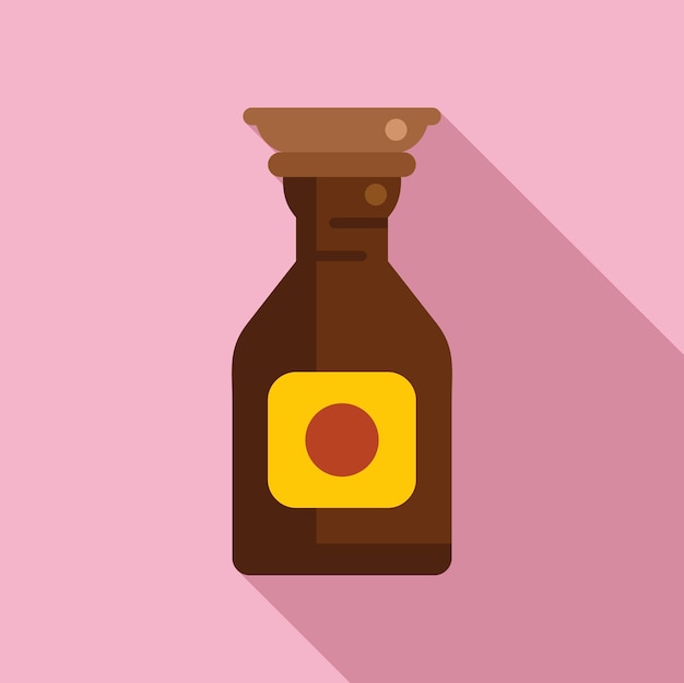 Icono de salsa de soja asiática vector plano Comida japonesa Menú de sushi
