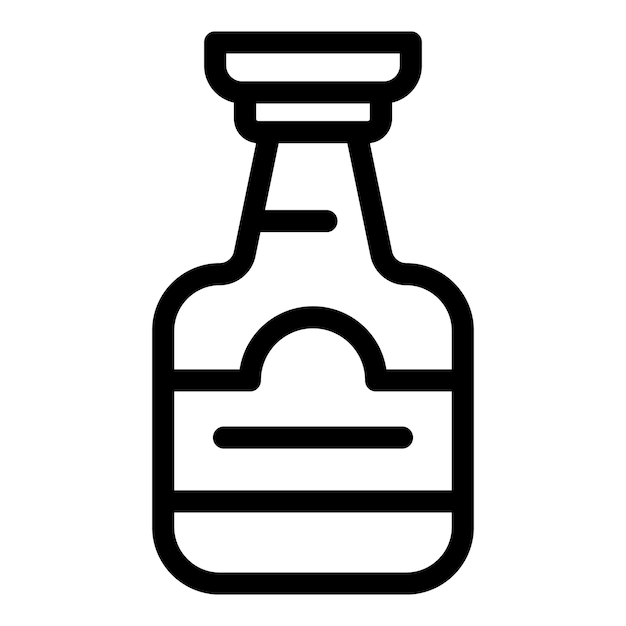 Icono de salsa de soja Contorno icono de vector de salsa de soja para diseño web aislado sobre fondo blanco
