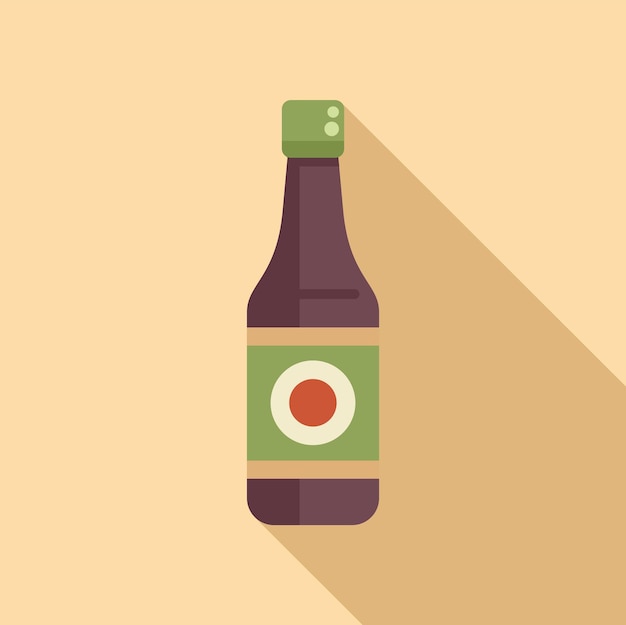 Icono de salsa de soja japonesa vector plano Restaurante comida menú asiático