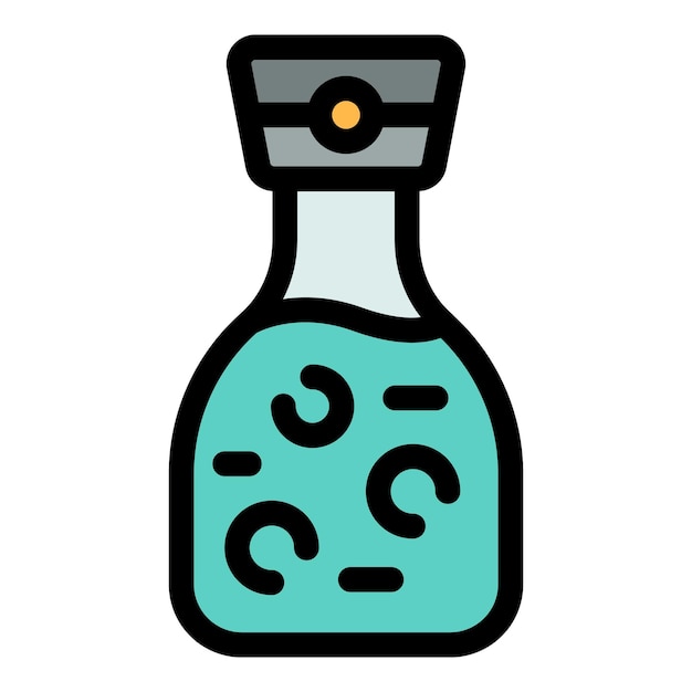 Icono de salsa de soja natural Contorno Icono de vector de salsa de soja natural para diseño web aislado en color de fondo blanco plano
