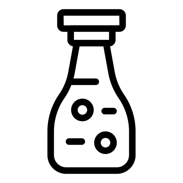 Icono de salsa de soja orgánica Contorno Icono de vector de salsa de soja orgánica para diseño web aislado sobre fondo blanco