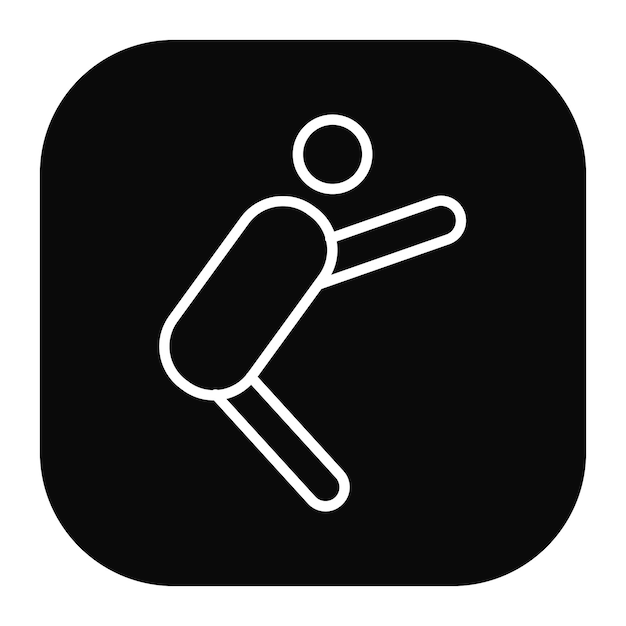 Icono de salto en largo