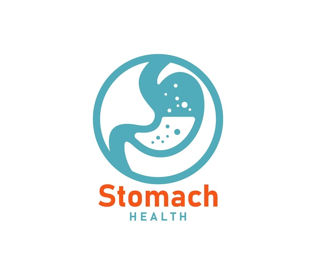 Icono de la salud del estómago emblema de la gastroenterología