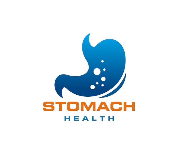 Ícono de salud del estómago signo vectorial del sistema de digestión