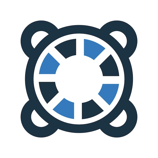 Icono de salvavidas Diseño vectorial editable simple aislado en un fondo blanco