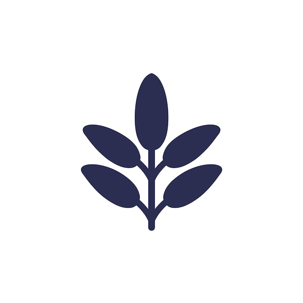 Icono de salvia en vector blanco