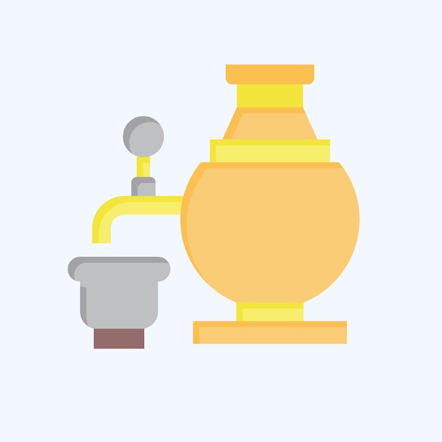 Icono Samovar relacionado con Rusia símbolo estilo plano diseño simple editable
