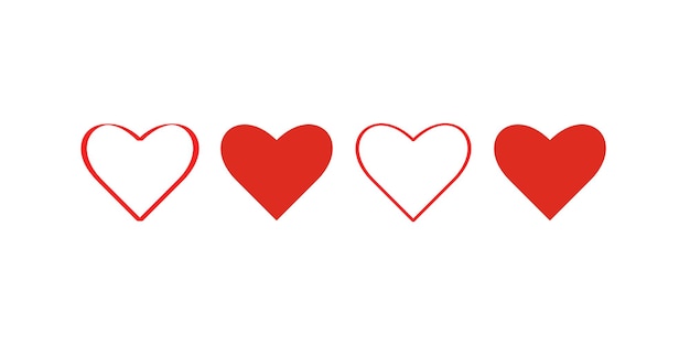 Icono de San Valentín Línea de trazos caligráficos y diseño romántico lleno de colores