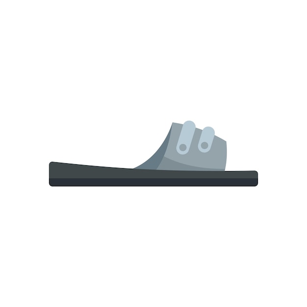 Icono de sandalia de mujer vector plano Fracaso de verano Zapato de playa aislado