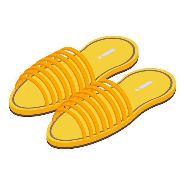 Vector icono de sandalias isométrica de icono de vector de sandalias para diseño web aislado sobre fondo blanco
