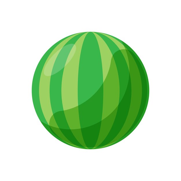 Icono de sandía en estilo plano Ilustración vectorial de frutas dulces y saludables frescas en un fondo aislado Concepto de negocio de carteles de alimentos de verano