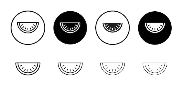 El icono de la sandía Line Art El conjunto de logotipos