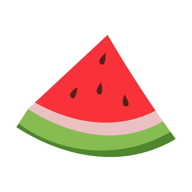 Ícono de sandía vectorial aislado en el fondo blanco