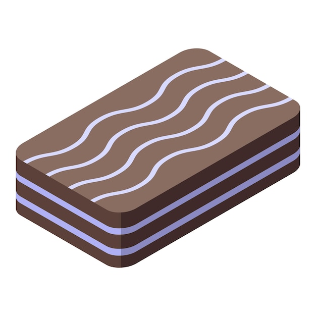 Icono de sándwich de chocolate Isométrico de icono de vector de sándwich de chocolate para diseño web aislado sobre fondo blanco