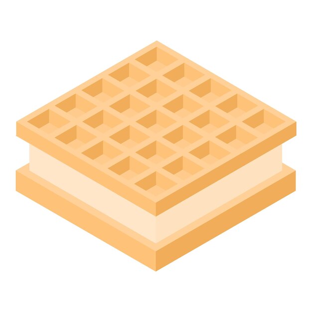 Icono de sándwich de galleta Isométrico de icono de vector de sándwich de galleta para diseño web aislado sobre fondo blanco