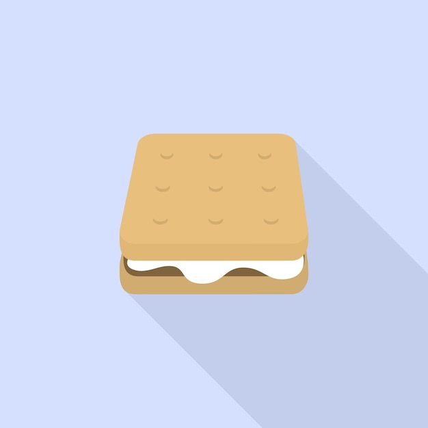 Icono de sándwich de malvavisco Ilustración plana del icono de vector de sándwich de malvavisco para diseño web