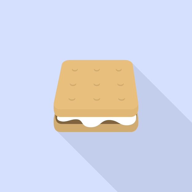 Vector icono de sándwich de malvavisco ilustración plana del icono de vector de sándwich de malvavisco para diseño web