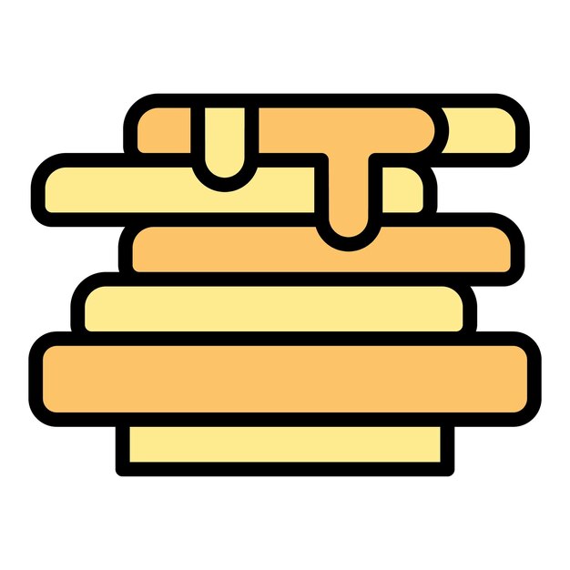 El icono del sándwich de pasta de chocolate Contorno del icono vectorial del sándwitch de pasta de Chocolate El color es plano y aislado