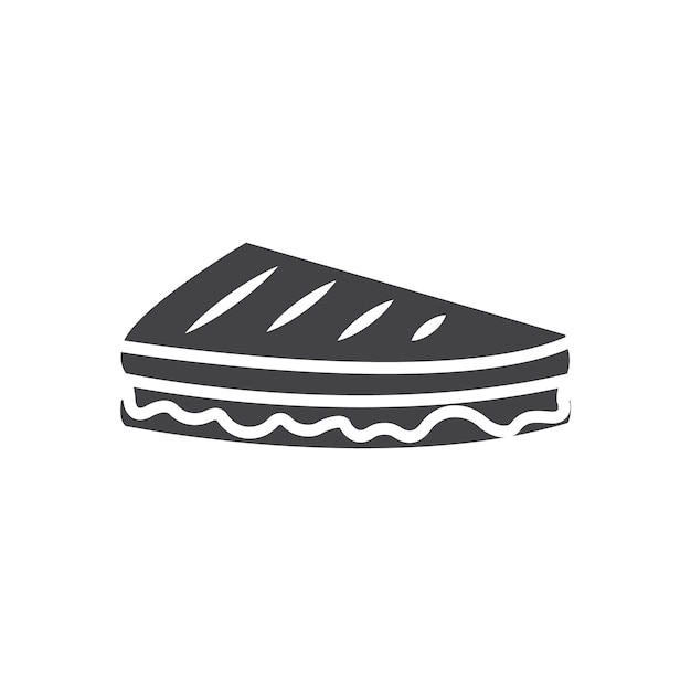 Ícono de sándwich Símbolo plano de línea delgada simple