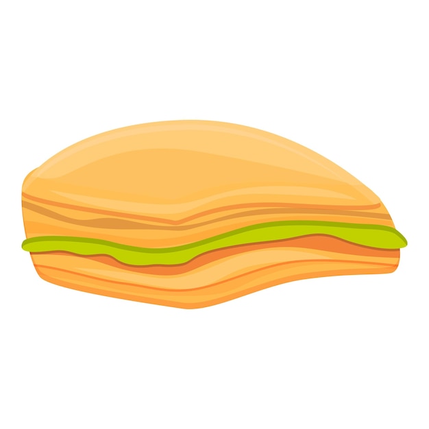 Vector icono de sándwich turco caricatura de icono de vector de sándwich turco para diseño web aislado sobre fondo blanco