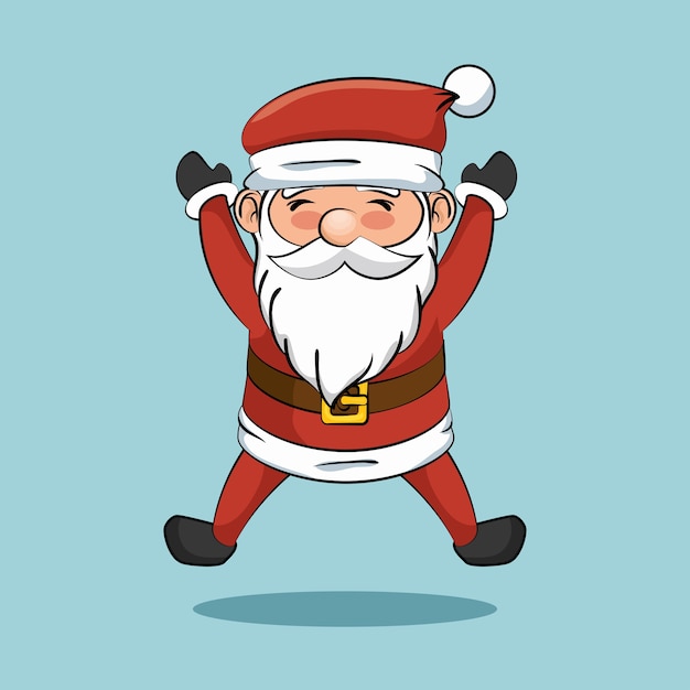 icono de santa claus de dibujos animados