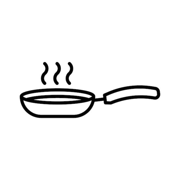 Icono de sartén de cocina Ideal para temas culinarios y de cocina
