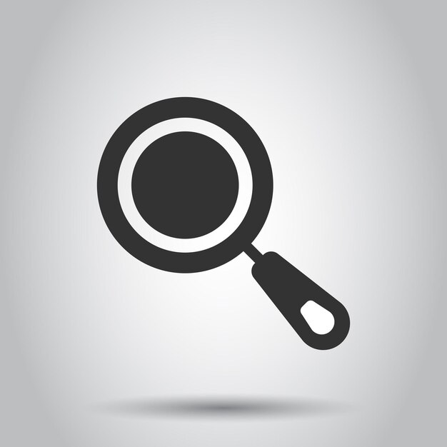 Icono de sartén en estilo plano Ilustración de sarté en fondo blanco Concepto de negocio de equipos de cocina de sartenes