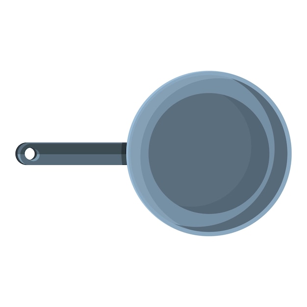 Icono de sartén de senderismo Caricatura de icono de vector de sartén de senderismo para diseño web aislado sobre fondo blanco