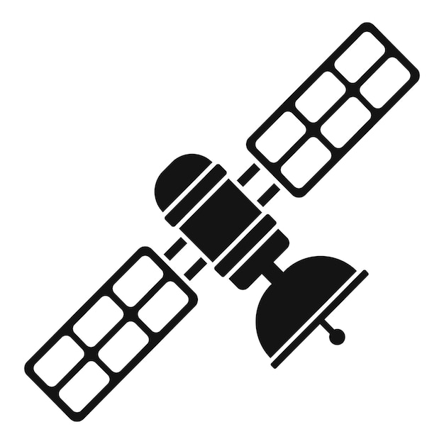 Icono de satélite espacial Ilustración simple del icono de vector de satélite espacial para diseño web aislado sobre fondo blanco