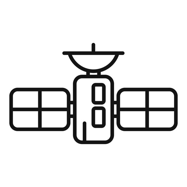 Icono de satélite vector de contorno Científico de laboratorio Enfermedad de biología