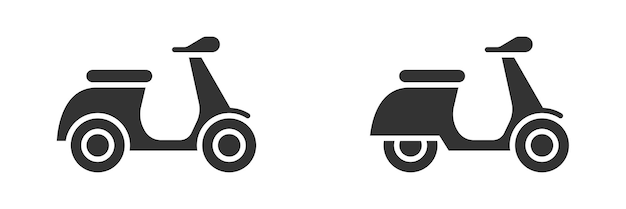 Icono de scooter Diseño simple Ilustración vectorial