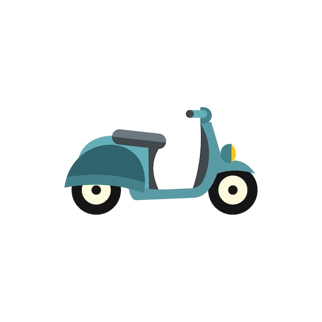 Icono de scooter en estilo plano aislado sobre fondo blanco Símbolo de transporte