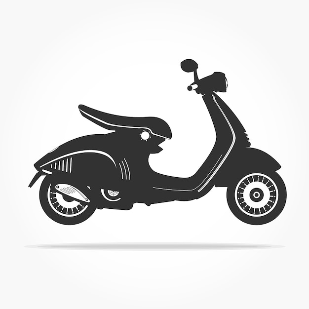 Icono de scooter flotante simple