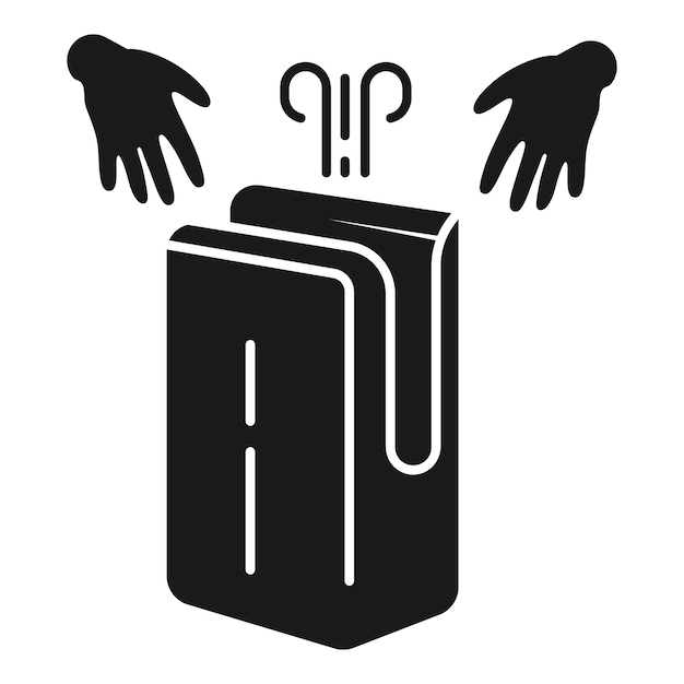 Icono de secador de manos de inodoro Ilustración sencilla del icono vectorial de secadores de manos de Inodoro para diseño web aislado sobre fondo blanco
