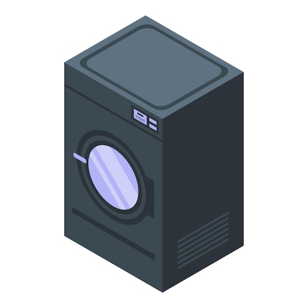 Icono de secadora Isométrica de icono de vector de secadora para diseño web aislado sobre fondo blanco