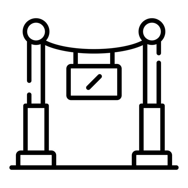 Icono del sector VIP Esquema del icono de vector del sector VIP para diseño web aislado sobre fondo blanco